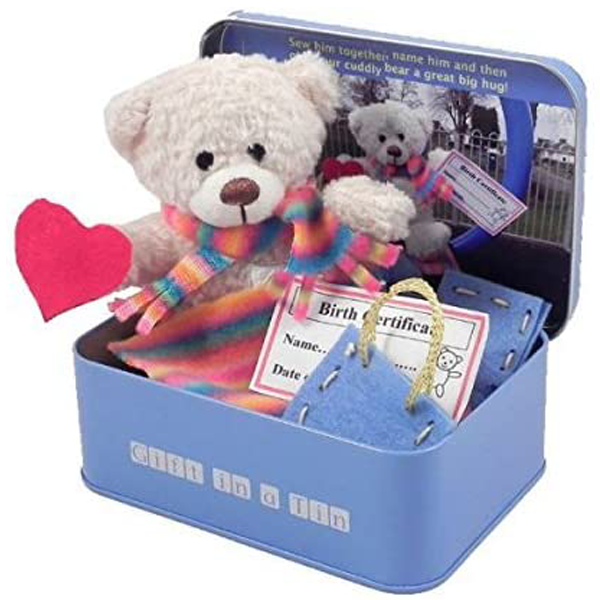 Gifts in a Tin - Teddy in a Tin - Cuddly Bear