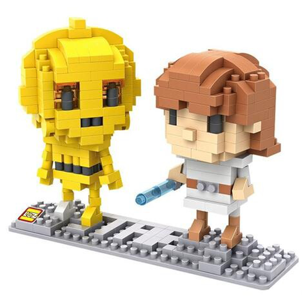 Loz Diamond Block - Luke Skywalker with C3PO