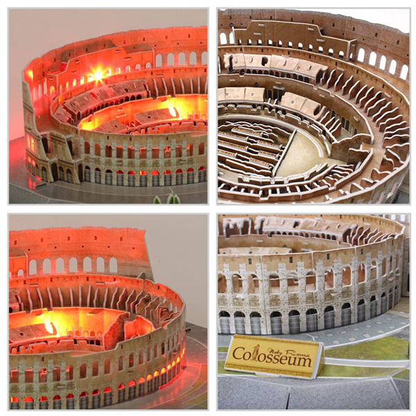 CubicFun – The Colosseum (Italy) with LED lights (L194h) – Young at Heart