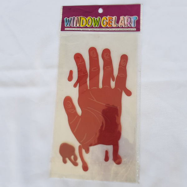 Halloween - Window Gel Art - Bloody Hand Print