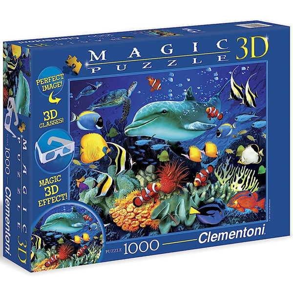Clementoni Magic 3D - Dolphin Reef (39186) - 1000 pcs