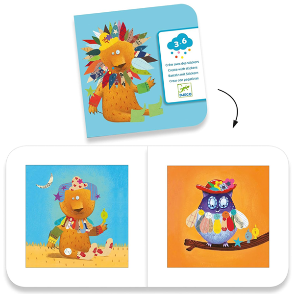 Djeco Create with Stickers - Animals (DJ08932) - Image 5