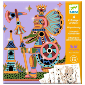 Djeco (arts and crafts - shiny colouring) - Animal Warriors (DJ09697)
