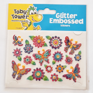 Toby Tower - Glitter Embossed Stickers