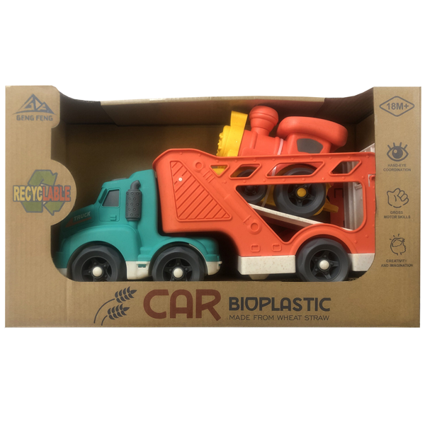 Bioplastic Car - Carrier Truck and Train Set