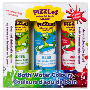 Fizzles Bath Magic - Bath Water Colours - Green Blue Red