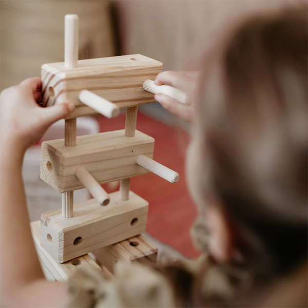 Stumped Wooden Toys - Knock-a-Block Starter Set - Image 4