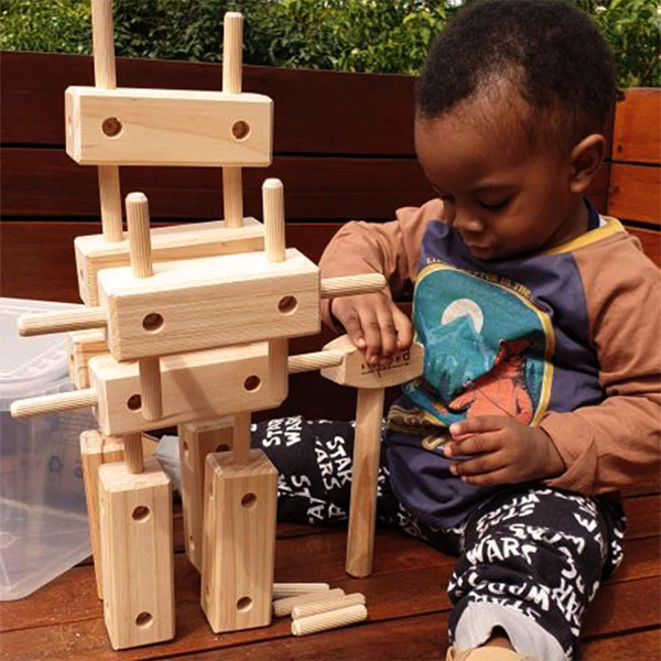 Stumped Wooden Toys - Knock-a-Block Starter Set - Image 5