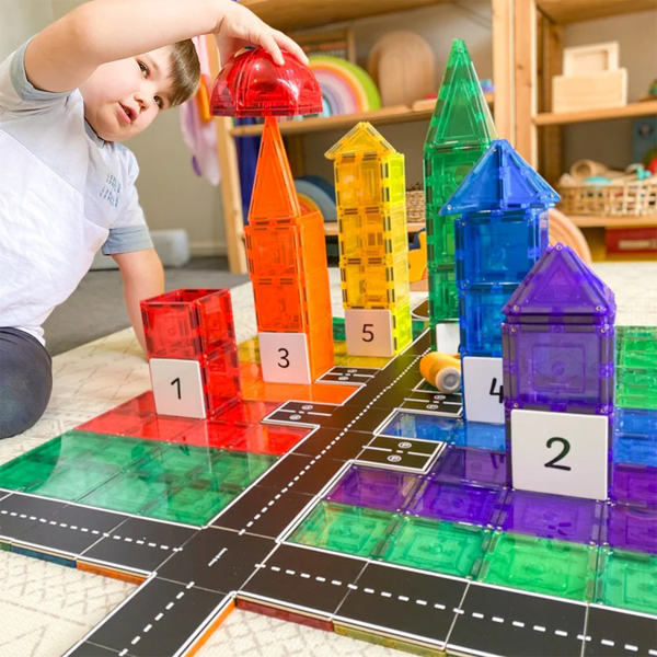 Learn & Grow Toys - Magnetic Tiles Toppers - Road Pack - Image 14