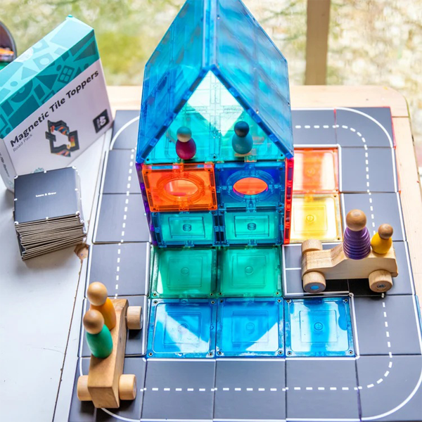 Learn & Grow Toys - Magnetic Tiles Toppers - Road Pack - Image 20