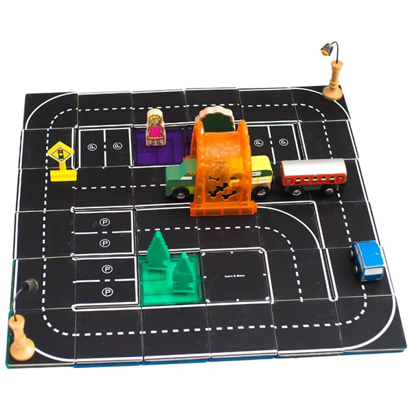 Learn & Grow Toys - Magnetic Tiles Toppers - Road Pack - Image 2