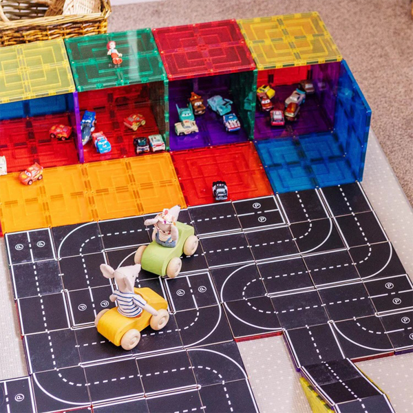 Learn & Grow Toys - Magnetic Tiles Toppers - Road Pack - Image 7