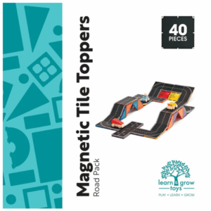 Learn & Grow Toys - Magnetic Tiles Toppers - Road Pack