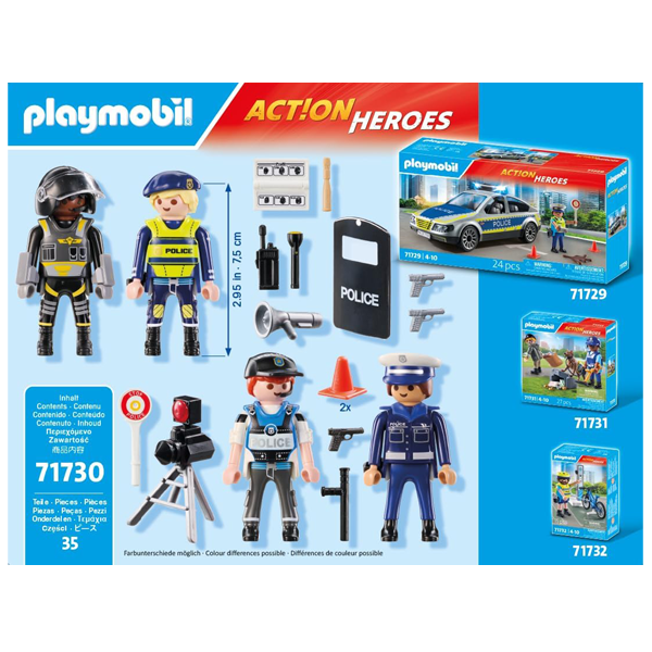 Playmobil Act!on Heroes - Police Figure Set (71730) - Image 4
