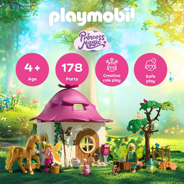 Playmobil Princess Magic - Cozy Fairy Home with Golden Unicorn (71838) - Image 6