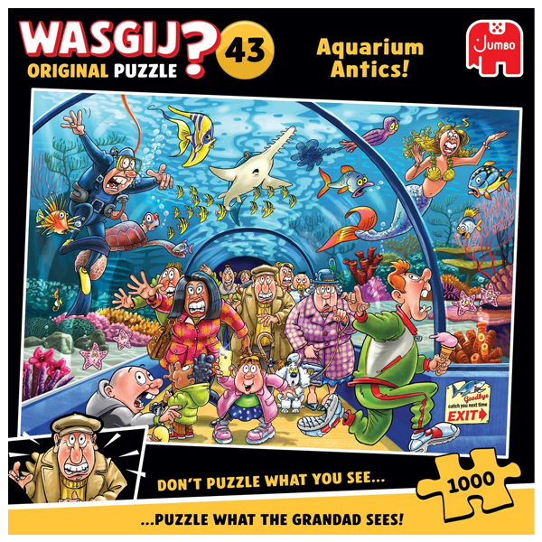 Wasgij? Originalpuzzle 43 - Aquarium Antics! (1000 piece puzzle) - Image 4