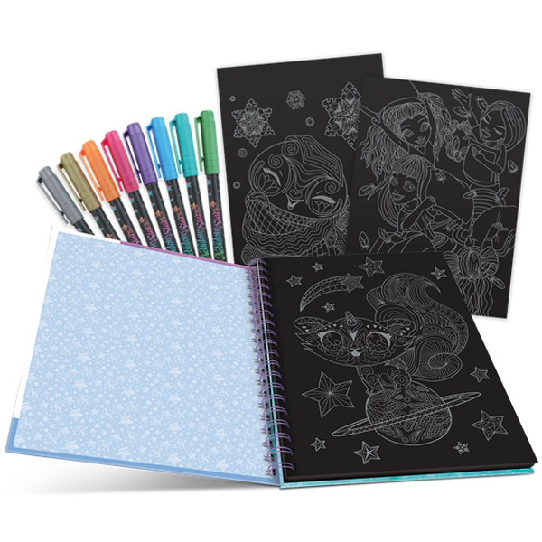 Nebulous Stars - Black Pages Colouring Book - Isadora - Image 6