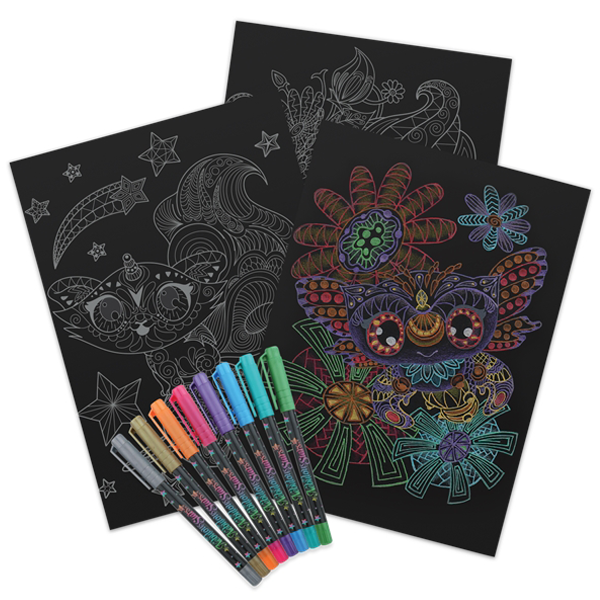 Nebulous Stars - Black Pages Colouring Book - Isadora - Image 3