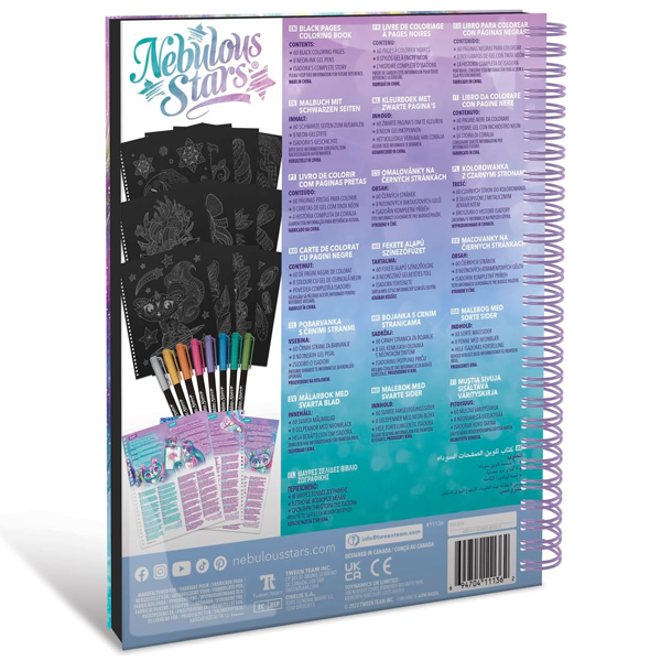 Nebulous Stars - Black Pages Colouring Book - Isadora - Image 10