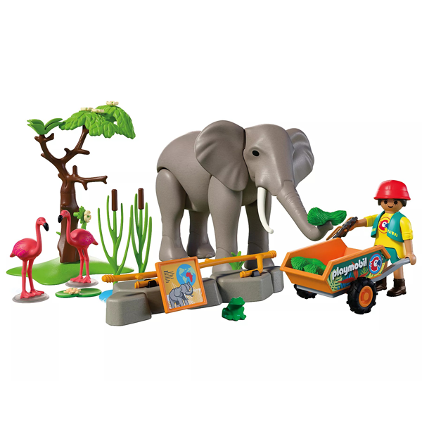 Playmobil Animals & Friends (PromoPack) - Elephant with Zookeeper (72068) - Image 7